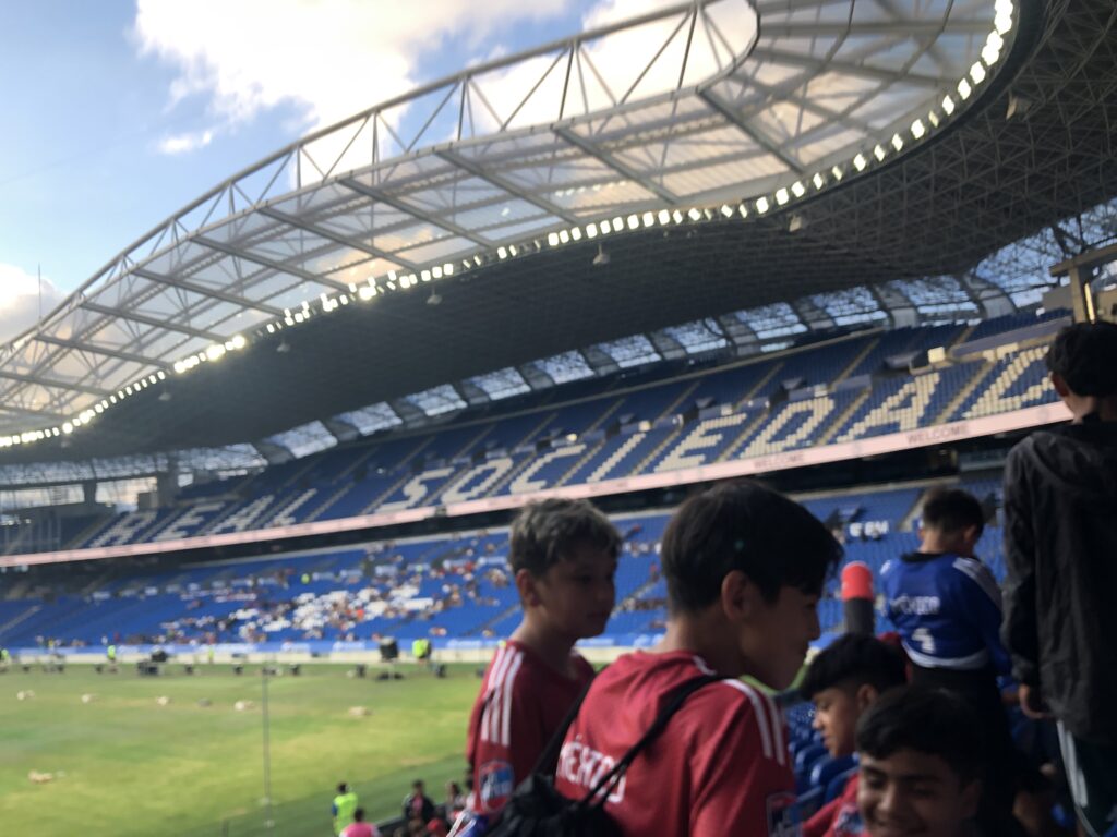 DONOSTI CUPの開会式会場となったレアル・ソシエダのスタジアム